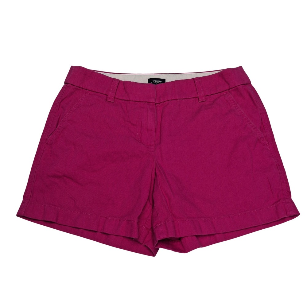 J.Crew Chino Shorts 2 Magenta Pink Barbiecore Preppy Summer Casual Z752